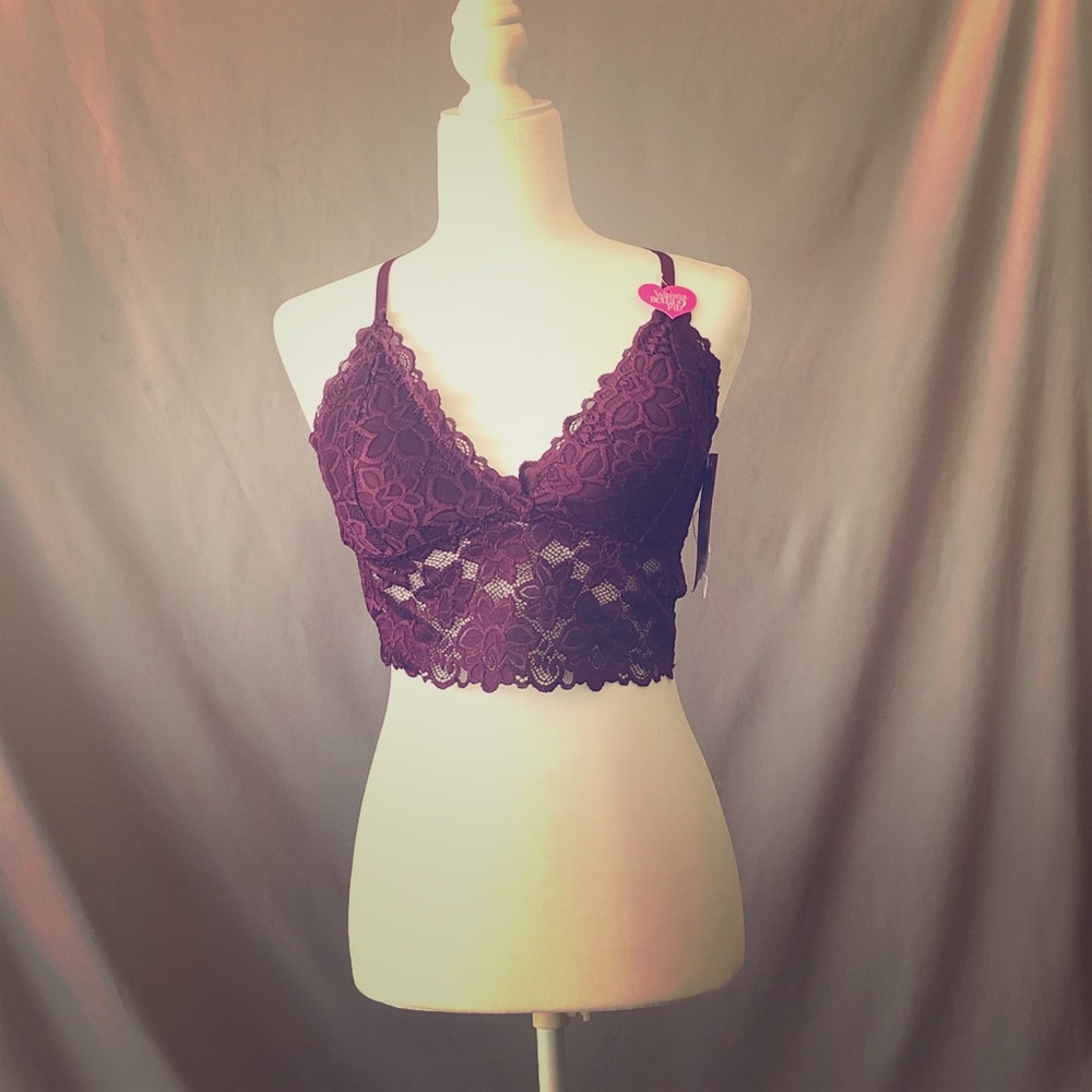Lightly padded lace bralette by YMI. NWT